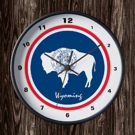 Wyoming Flagga & Wyoming mode /design USA klocka