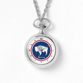 Wyoming Flagga & Wyoming mode USA/designur Armbandsur