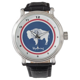 Wyoming Flagga & Wyoming mode USA/designur Armbandsur