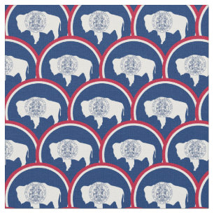 Wyoming Flagga & Wyoming Trendig Fabric /mode Tyg