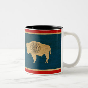 Wyoming flaggamugg Två-Tonad mugg