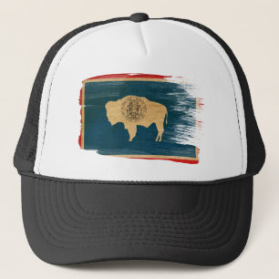 Wyoming flaggatruckerkeps truckerkeps
