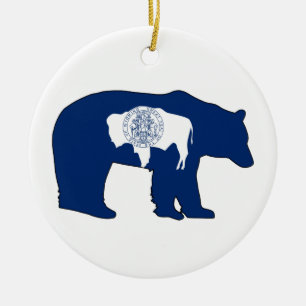 Wyoming Flaggbärare Julgransprydnad Keramik