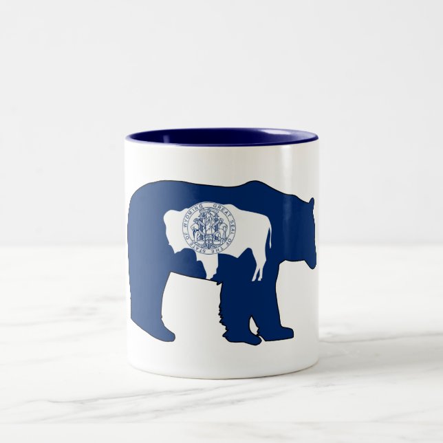 Wyoming Flaggbärare Två-Tonad Mugg (Center)