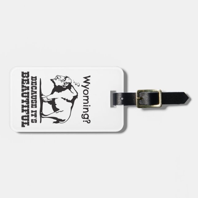 Wyoming? För det är vackert Bagagebricka (Horisontell Framsida)