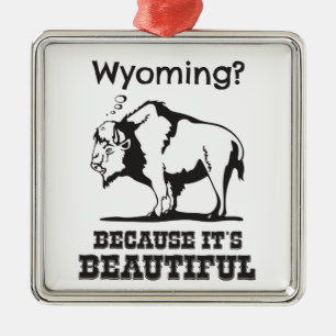 Wyoming? För det är vackert Julgransprydnad Metall