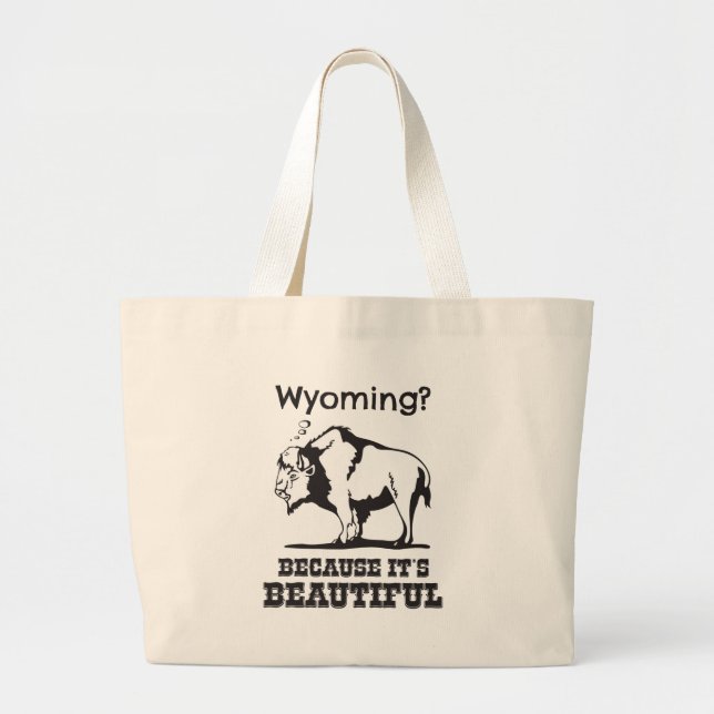 Wyoming? För det är vackert Jumbo Tygkasse (Framsidan)