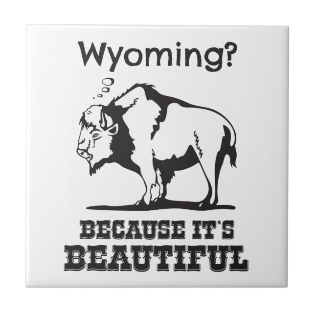 Wyoming? För det är vackert Kakelplatta (Framsidan)