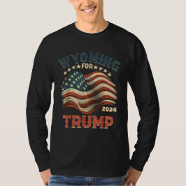 Wyoming for Trump 2024 USA flagga T Shirt