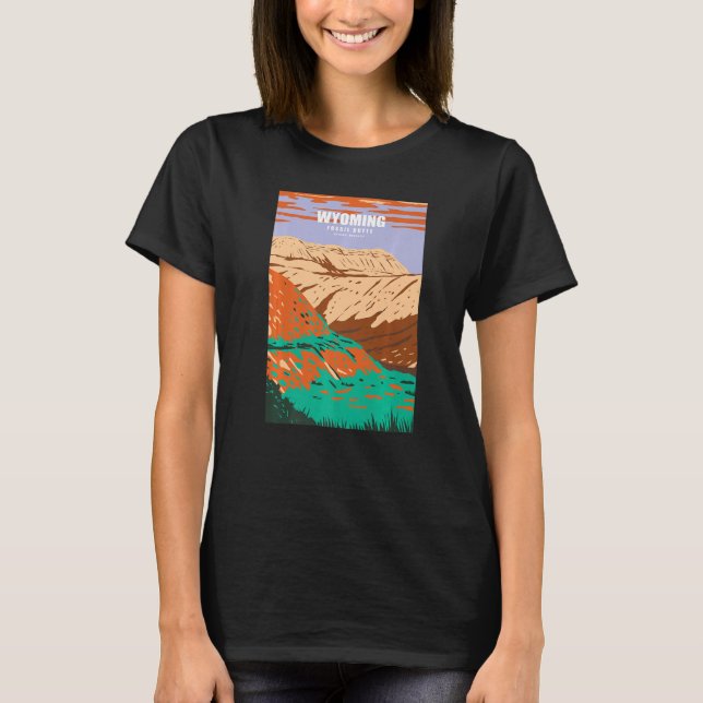Wyoming Fossil Butte National Monument Adventure C T Shirt (Framsida)