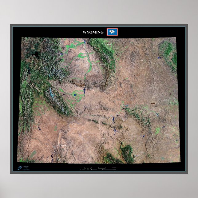 Wyoming från rymdsatelliten poster (Framsidan)