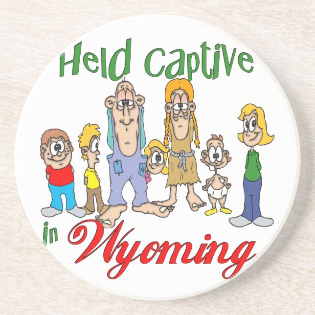 Wyoming Funny Trailer Park Sandstone Underlägg Sandsten (Framsidan)