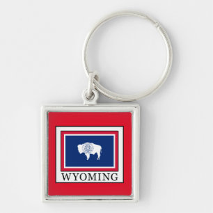 Wyoming Fyrkantig Silverfärgad Nyckelring