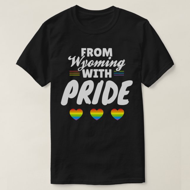 Wyoming Gay pride T Shirt (Design framsida)