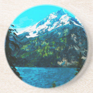 Wyoming Grand Teton Mountains Abstrakt Underlägg Sandsten