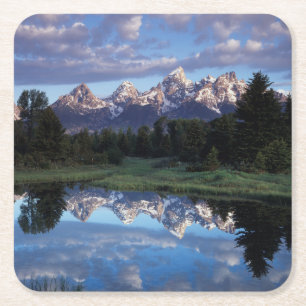 Wyoming, Grand Teton nationalpark 4 Underlägg Papper Kvadrat