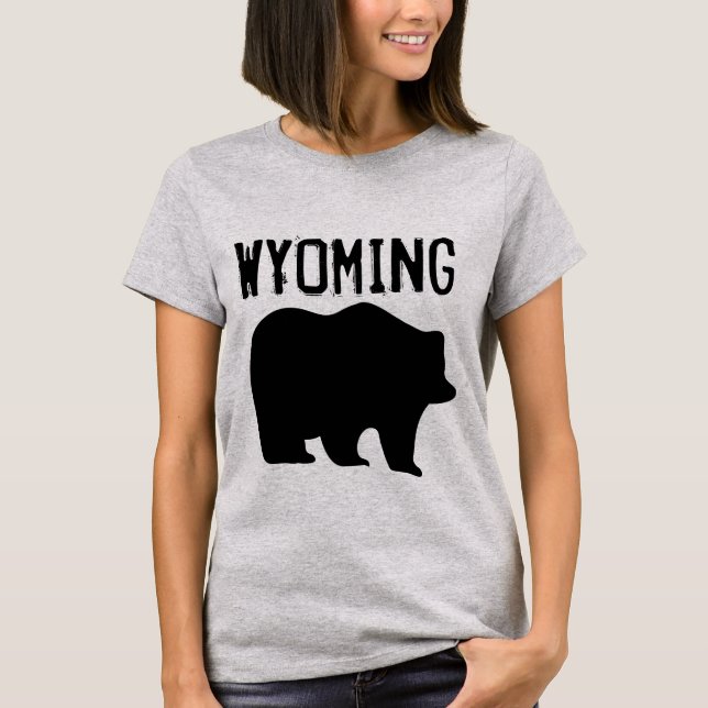 WYOMING GRIZLY BAR T-Shirts (Framsida)
