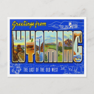 Wyoming Hälsning från USA Stater Vykort