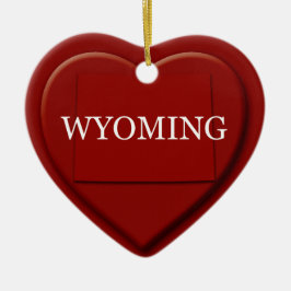 Wyoming Heart Karta jul Ornament