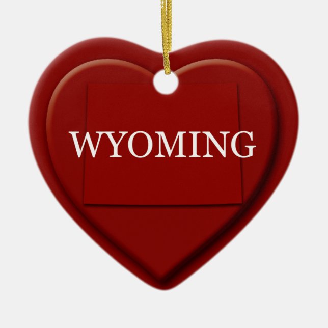 Wyoming Heart Karta jul Ornament (Framsidan)