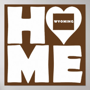 Wyoming Hem Stat Poster Skylt