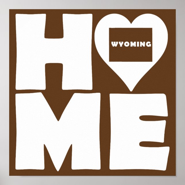 Wyoming Hem Stat Poster Skylt (Framsidan)