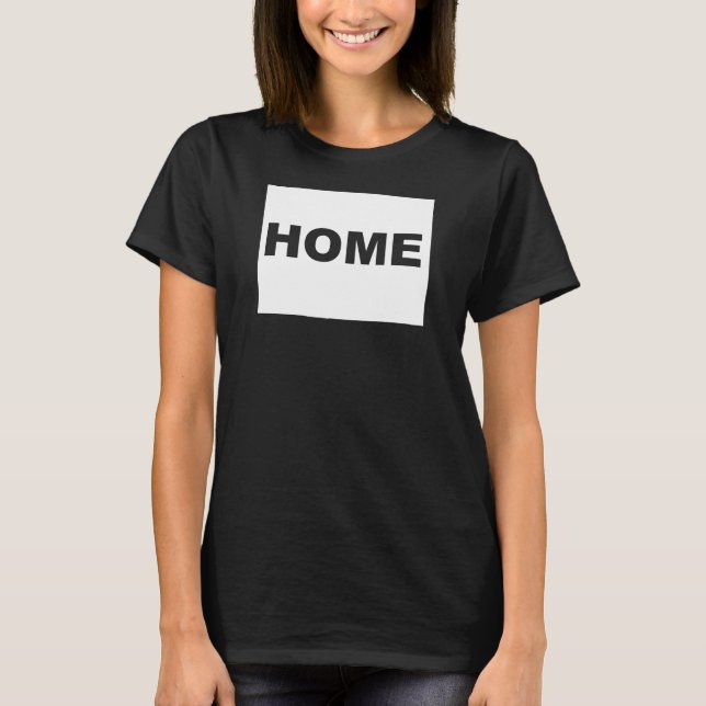 Wyoming Hemifrån Från Stat T-Shirt Tees (Framsida)