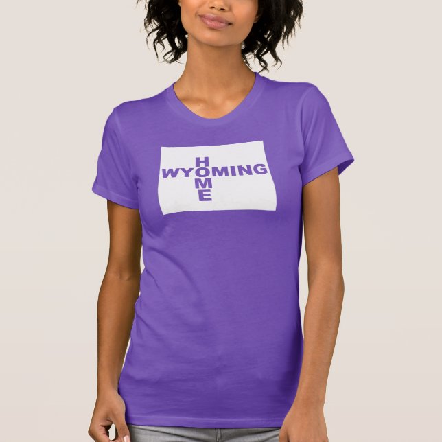 Wyoming Hemifrån Från Stat T-Shirt Tees (Framsida)