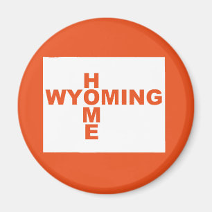Wyoming Hemma Borta Från Stat Frysmagnet Magnet