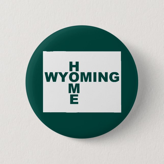 Wyoming Hemma Borta Från Stat Knapp Badge Pin (Framsida)