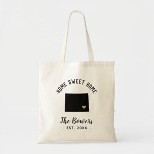 Wyoming Home Sweet Home Family Monogram Tygkasse