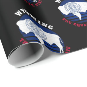 WYOMING JÄMLIKHETENS DELSTATSFLAGG PRESENTPAPPER