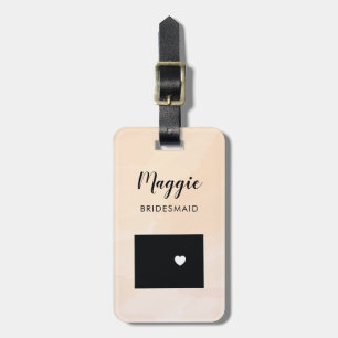 Wyoming Karta Luggage Tag, Bröllopsfest Välkommen Bagagebricka
