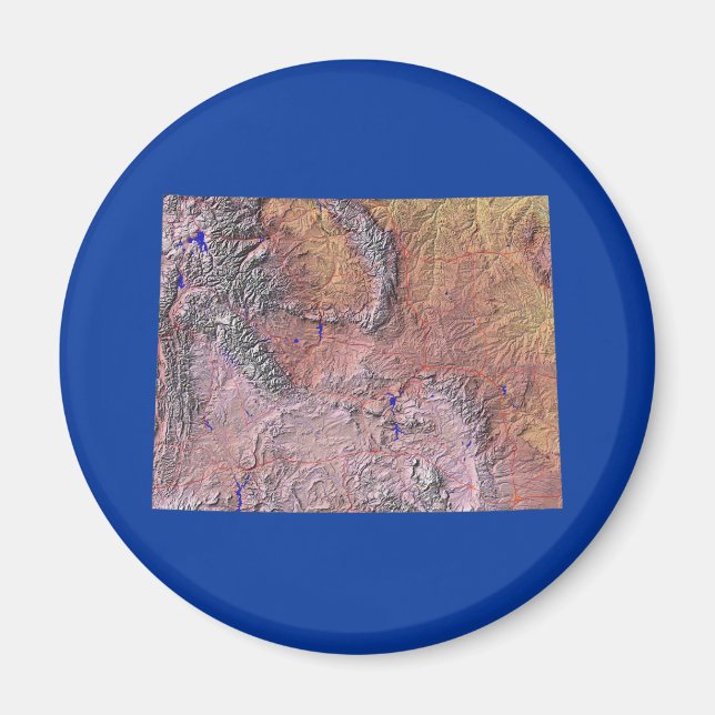 Wyoming Karta Magnet (Framsidan)