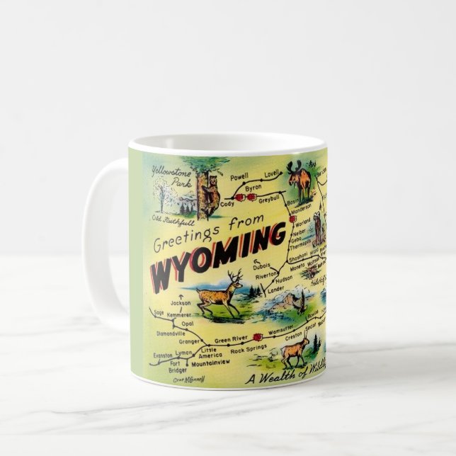 Wyoming Karta Mugg (Framsida vänster)