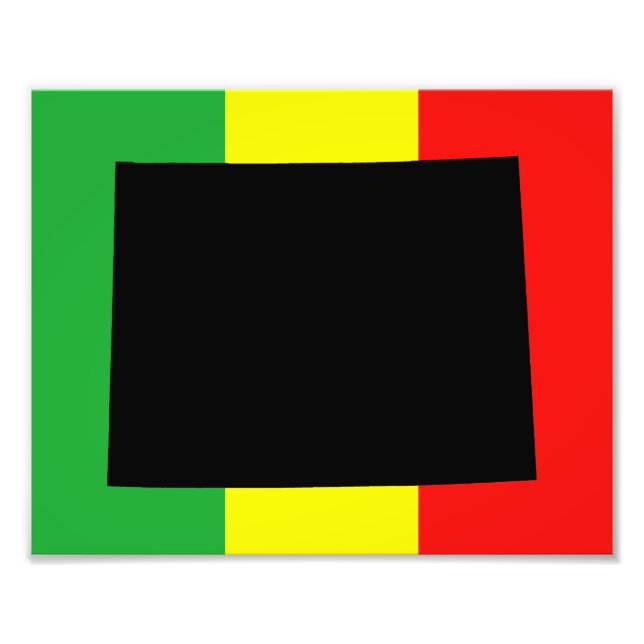 Wyoming med Rasta Färg Fototryck (Framsidan)