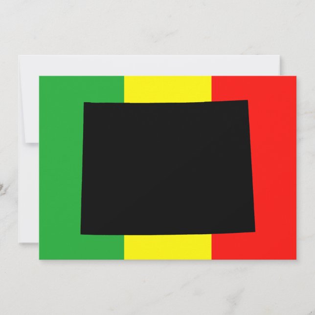 Wyoming med Rasta Färg Inbjudningar (Framsida)