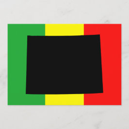 Wyoming med Rasta Färg Inbjudningar