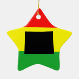 Wyoming med Rastafarfärger Julgransprydnad Keramik