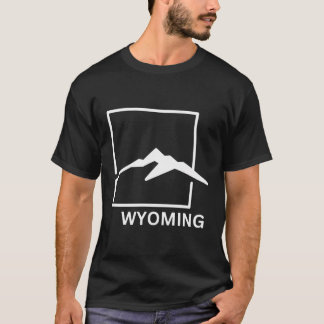 Wyoming Minimalistic Mountains Natature Hiking Out T Shirt