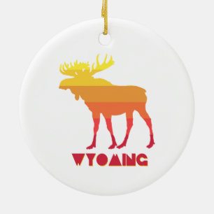 Wyoming Moose Julgransprydnad Keramik