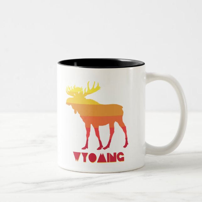 Wyoming Moose Två-Tonad Mugg (Höger)