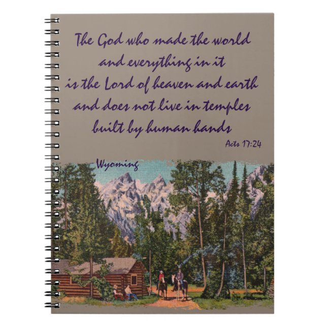 Wyoming Moungens Christian Notebook Anteckningsbok (Framsidan)