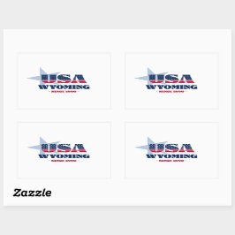 Wyoming My Home State Sticker Rektangulärt Klistermärke