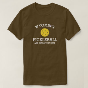 Wyoming Pickleball Klubb Partner Namn Anpassningsb T Shirt