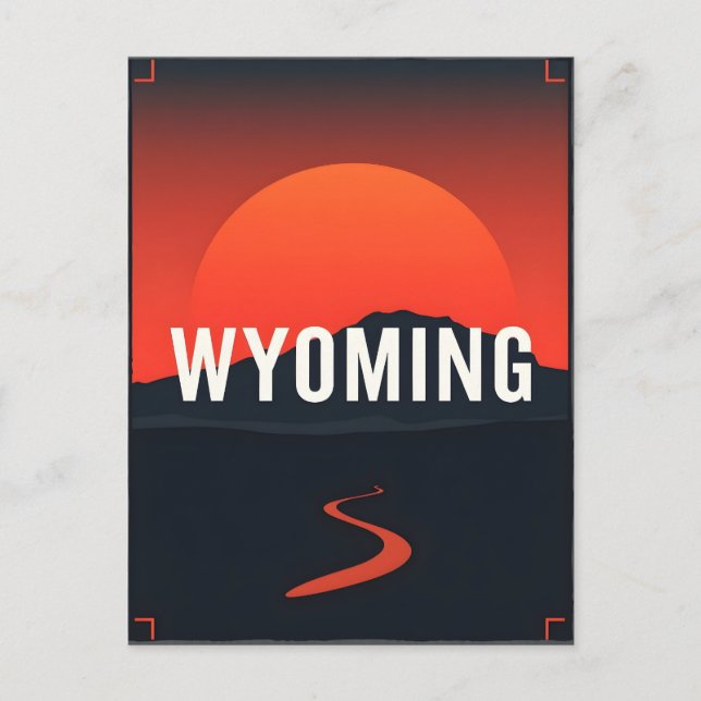 Wyoming Postcard Vykort (Framsida)