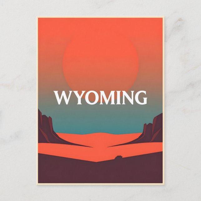 Wyoming Postcard Vykort (Framsida)