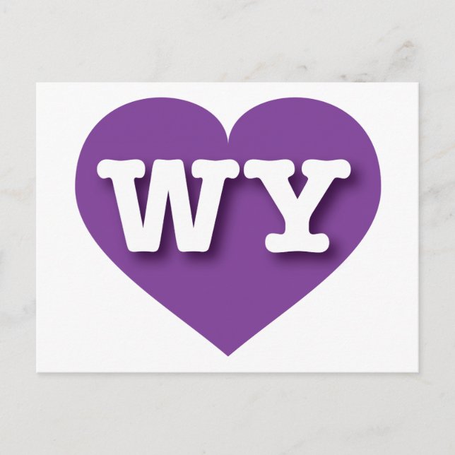 Wyoming Purple Heart - jag älskar WY Vykort (Framsida)