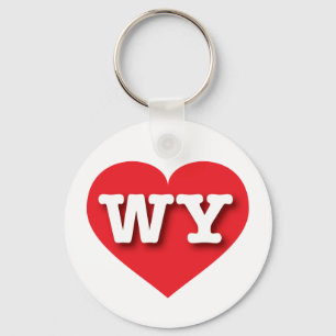 Wyoming Red Heart - I kärlek WY Nyckelring