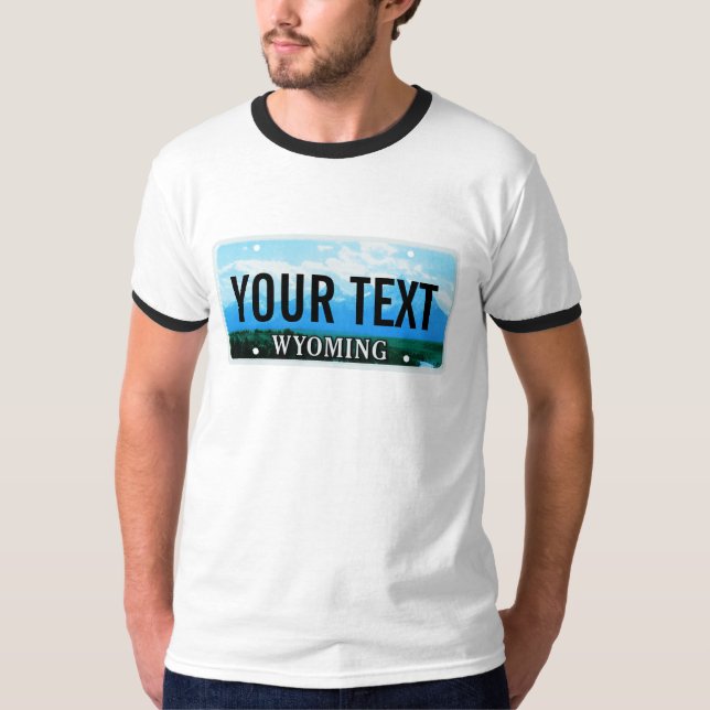 Wyoming registreringsskylt tee (Framsida)